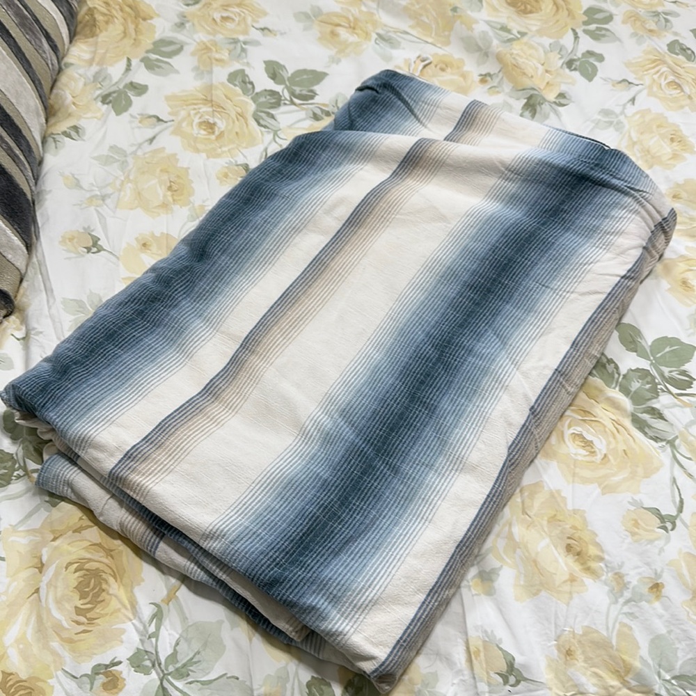 Tommy Bahama King Duvet Cover Desert Blue Stripes